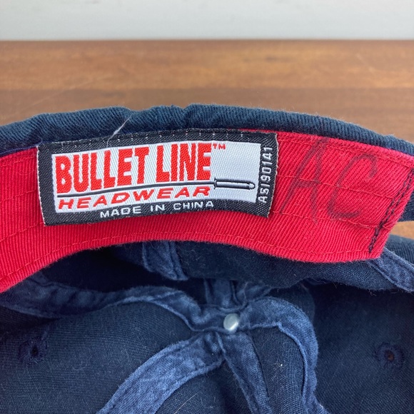 AR STAR! Navy Blue Embroidered Strapback Bullet Line Headwear Hat Cap. - Picture 9 of 9